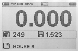 Basic display mode during weighing